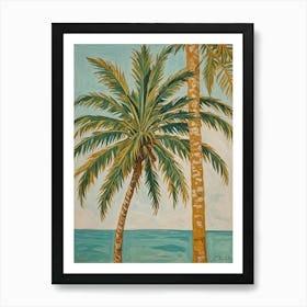 Palm Trees At The Beach Art Print