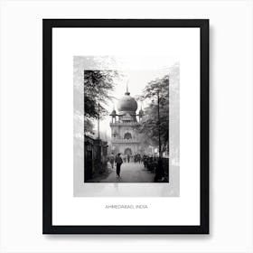 Poster Of Ahmedabad, India, Black And White Old Photo 4 Art Print