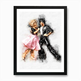 grease dancing scene Art Print