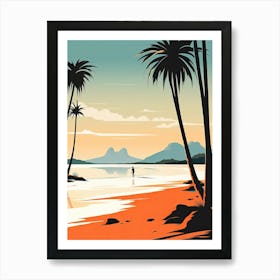 Whitehaven Beach, Australia, Bold Outlines 4 Art Print