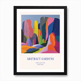 Colourful Gardens Garden Of The Gods Usa 1 Blue Poster Art Print