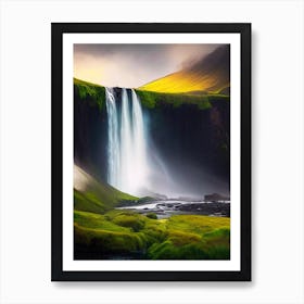 Skógafoss Waterfall, Iceland Nat Viga Style (2) Art Print