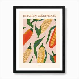 Abstract Corn Pattern Illustration 1 Poster 3 Art Print