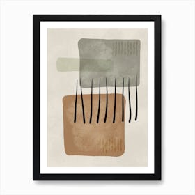 Abstract Boho Brushstrokes Art Print