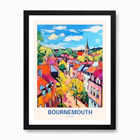 Bournemouth England 7 Uk Travel Poster Art Print