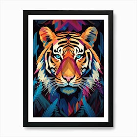 Tiger Geometric Abstract 2 Art Print