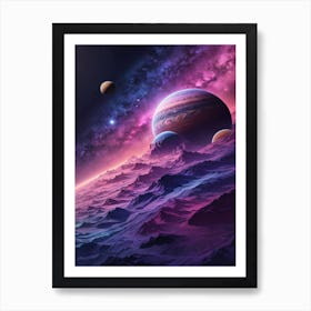 Planets In Space 5 Art Print