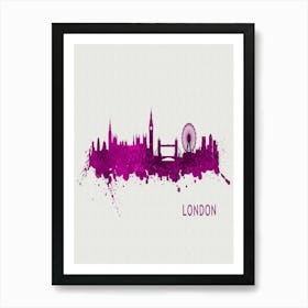 London England City Purple Art Print