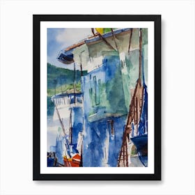 Port Of Buenaventura Colombia Abstract Block harbour Art Print