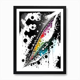 Rainbow Feather Art Print