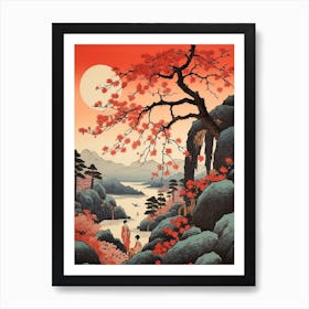 Iya Valley, Japan Vintage Travel Art 2 Art Print