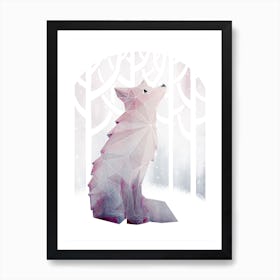 Fox In The Snow Art Print