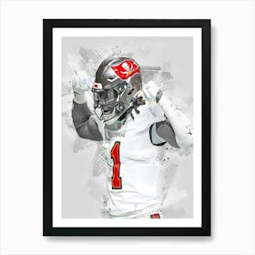 Rachaad White Tampa Bay Buccaneers Art Print