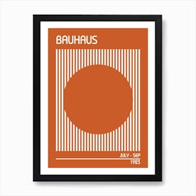 Orange Bauhaus Art Print