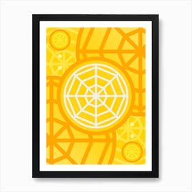 Geometric Abstract Glyph in Happy Yellow and Orange n.0051 Art Print