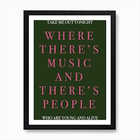 There Is A Light That Never Goes Out Print | The Smiths Print Art Print