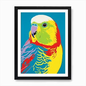 Andy Warhol Style Bird Budgerigar 2 Art Print