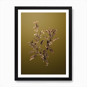 Gold Botanical Garden Sage on Dune Yellow Art Print