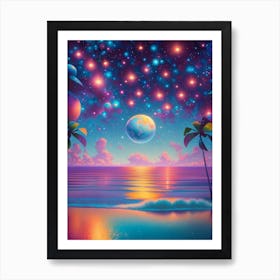 Fantasy Galaxy Ocean 1 Art Print