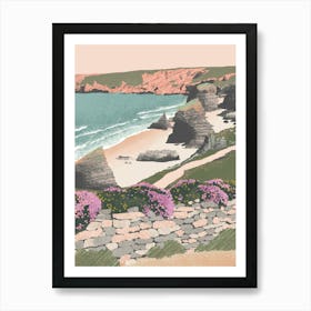 Cornwall Bedruthan Steps Art Print