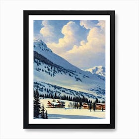 Les Trois Vallées, France Ski Resort Vintage Landscape 1 Skiing Poster Art Print