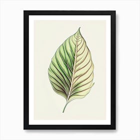 Hosta Leaf Warm Tones Art Print