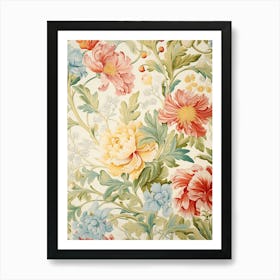 Floral Wallpaper 270 Art Print