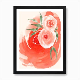 Watercolor Roses Art Print