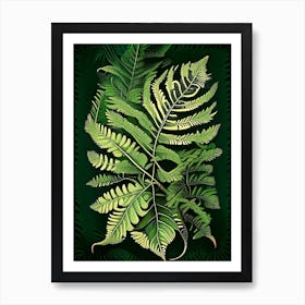 Japanese Painted Fern 3 Vintage Botanical Poster Art Print