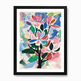 Magnolia Flower Illustration 2 Art Print