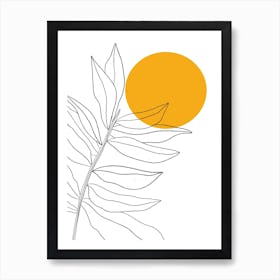 Sun And Leaf Art Print