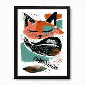 Fox Sleeping 1 Art Print