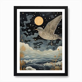 Grey Plover 1 Gold Detail Painting Art Print