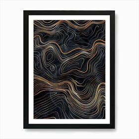 Abstract Wavy Lines 6 Art Print