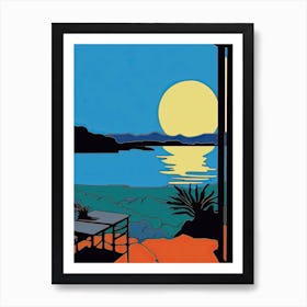 Minimal Design Style Of Ibiza, Spain 1 Art Print