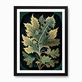 Tamarack Leaf Vintage Botanical 2 Art Print