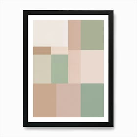 Abstract Pastel Squares 1 Art Print