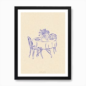 Table For Two Art Print