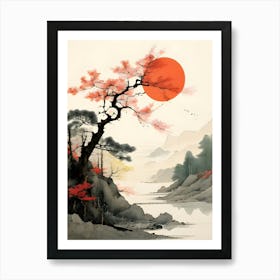 Asian Landscape Painting 8 Art Print