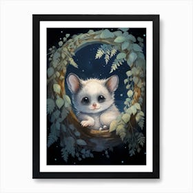 Adorable Chubby Nocturnal Possum 3 Art Print