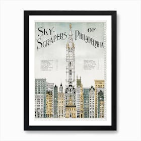 Sky Scrapers Of Philadelphia Vintage Art Print