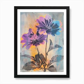 Iridescent Flower Cineraria 1 Art Print