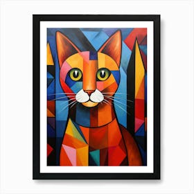 Cat Abstract Pop Art 6 Art Print