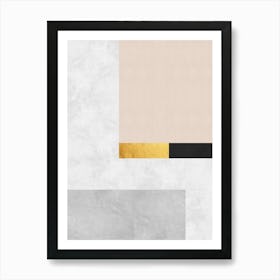 Geometric art with gold 6 1 Art Print