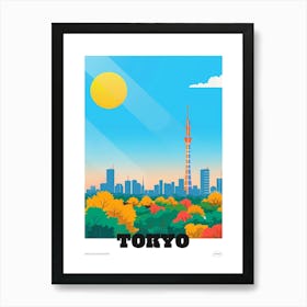 Tokyo Japan 5 Colourful Travel Poster Art Print