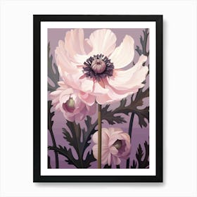 Floral Illustration Anemone 4 Art Print