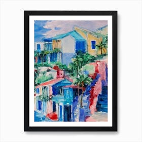 Port Of Road Town British Virgin Islands Abstract Block harbour Art Print