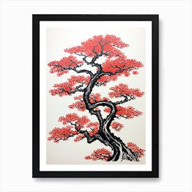 Bonsai Tree 7 Vintage Japan Poster Art Print