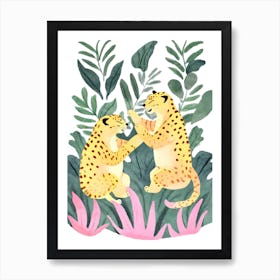 Leopards in Jungle 2 Art Print