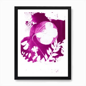 Purple Pink Poppy Flower Art Print